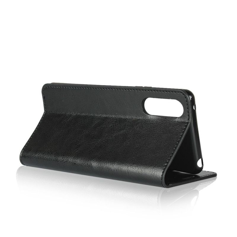 Flip Cover Sony Xperia 10 Ii Cuir Véritable