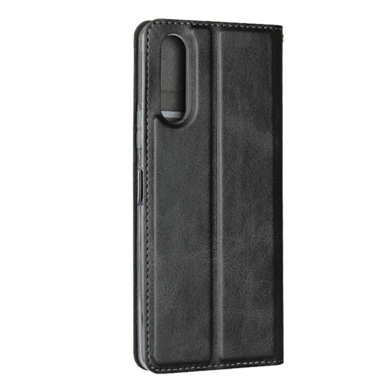 Flip Cover Sony Xperia 10 Ii Simili Cuir Avec Lanière