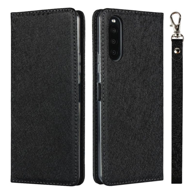 Flip Cover Sony Xperia 10 Ii Style Cuir Douceur Avec Lanière