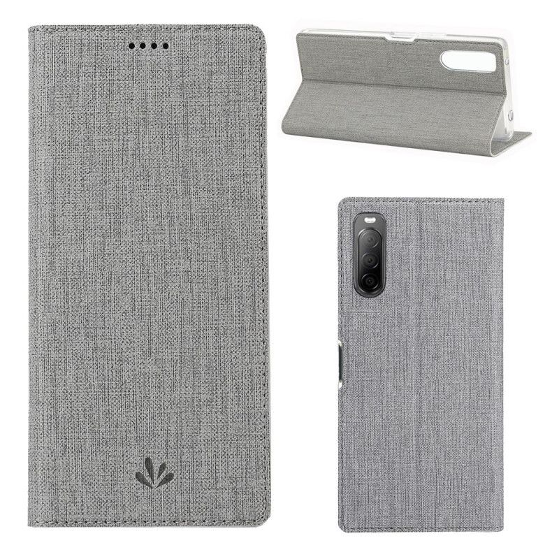 Flip Cover Sony Xperia 10 Ii Texturée Vili Dmx