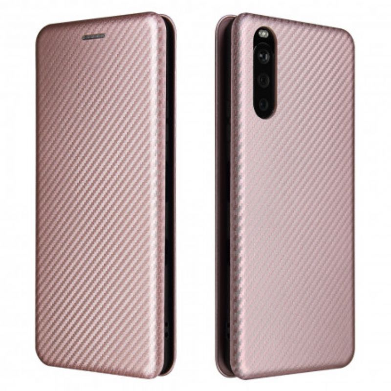 Flip Cover Sony Xperia 10 III Silicone Carbone Coloré