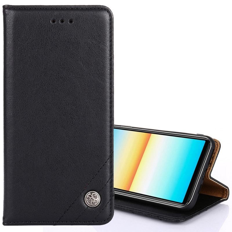 Flip Cover Sony Xperia 10 IV Simili Cuir Rivet Décoratif