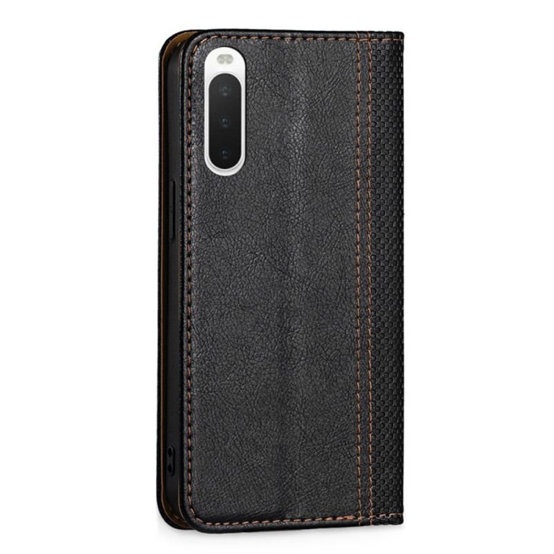 Flip Cover Sony Xperia 10 IV Simili Cuir Vintage