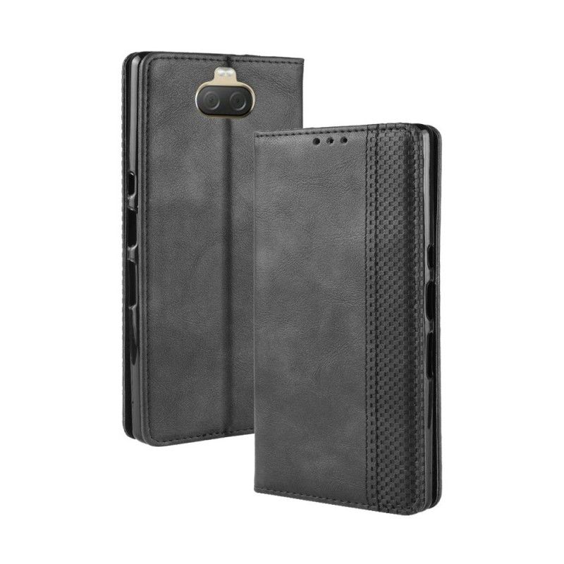 Flip Cover Sony Xperia 10 Plus Simili Cuir Vintage Uni