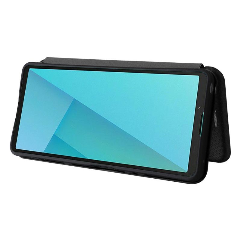Flip Cover Sony Xperia 10 VII Fibre Carbone