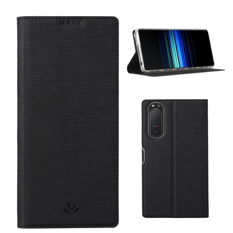 Flip Cover Sony Xperia 5 Ii Texturée Vili Dmx