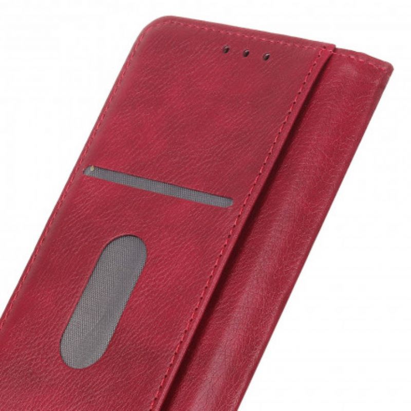 Flip Cover Sony Xperia 5 III Cuir Litchi Fendu Simple