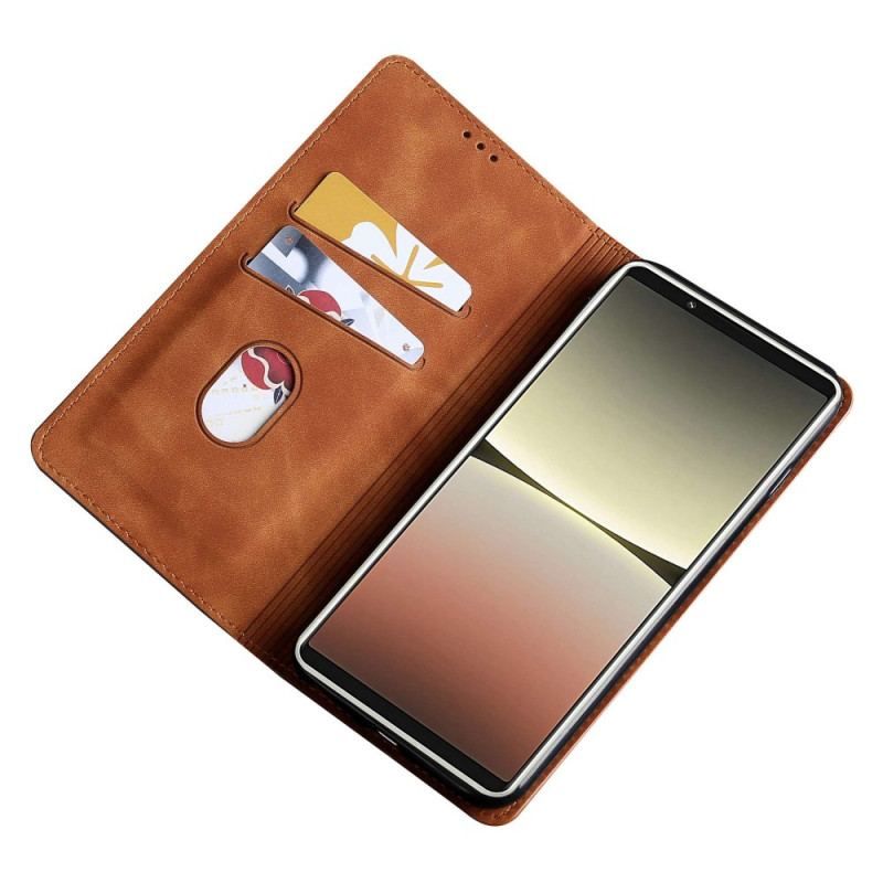 Flip Cover Sony Xperia 5 IV Simili Cuir Élégant