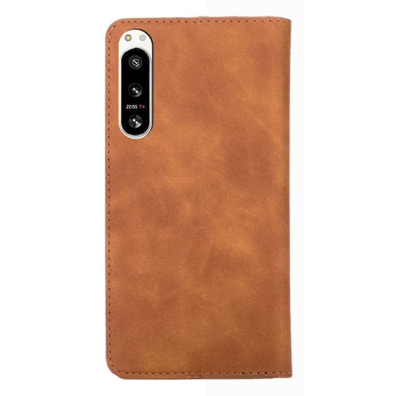 Flip Cover Sony Xperia 5 IV Simili Cuir Élégant