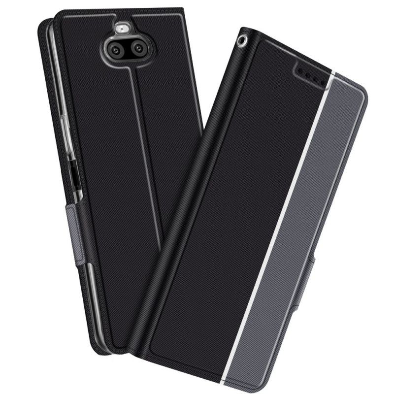 Flip Cover Sony Xperia 8 Simili Cuir Bicolore