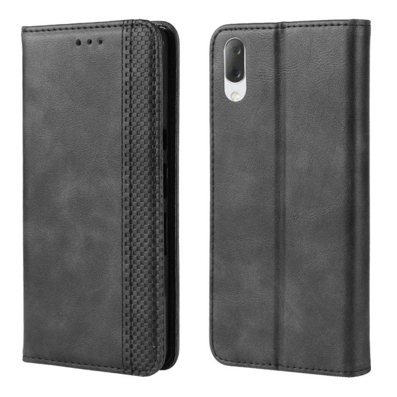 Flip Cover Sony Xperia L3 Style Cuir Vintage Design