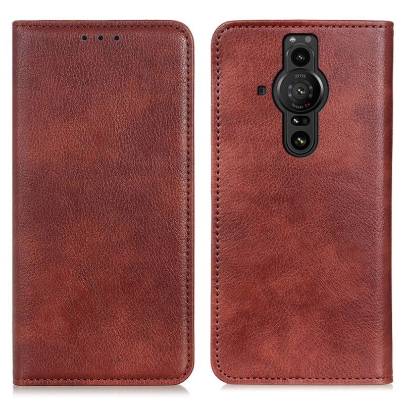 Flip Cover Sony Xperia Pro-I Cuir Litchi Fendu