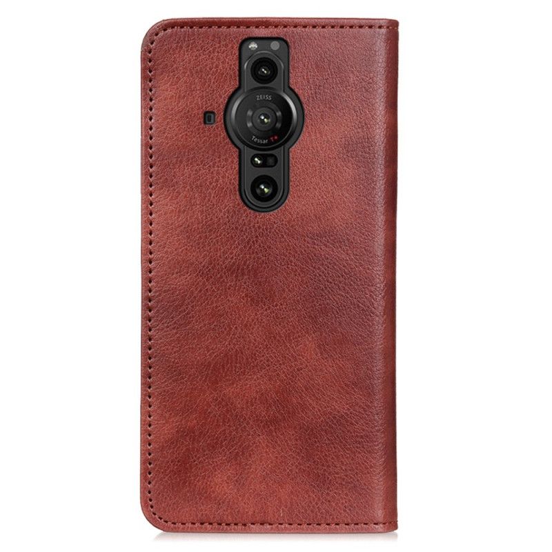 Flip Cover Sony Xperia Pro-I Cuir Litchi Fendu