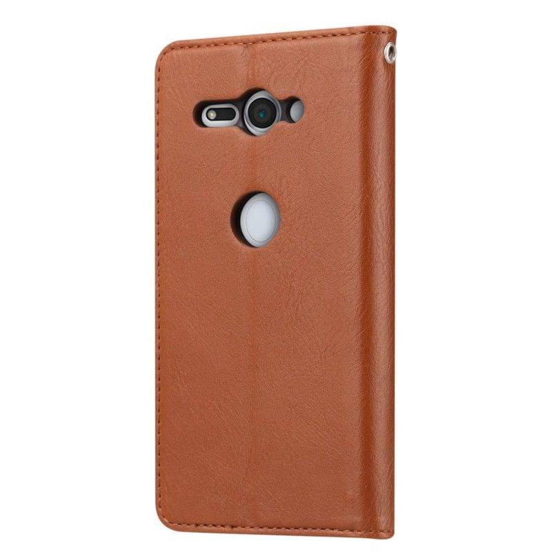 Flip Cover Sony Xperia Xz2 Compact Simili Cuir Porte-cartes