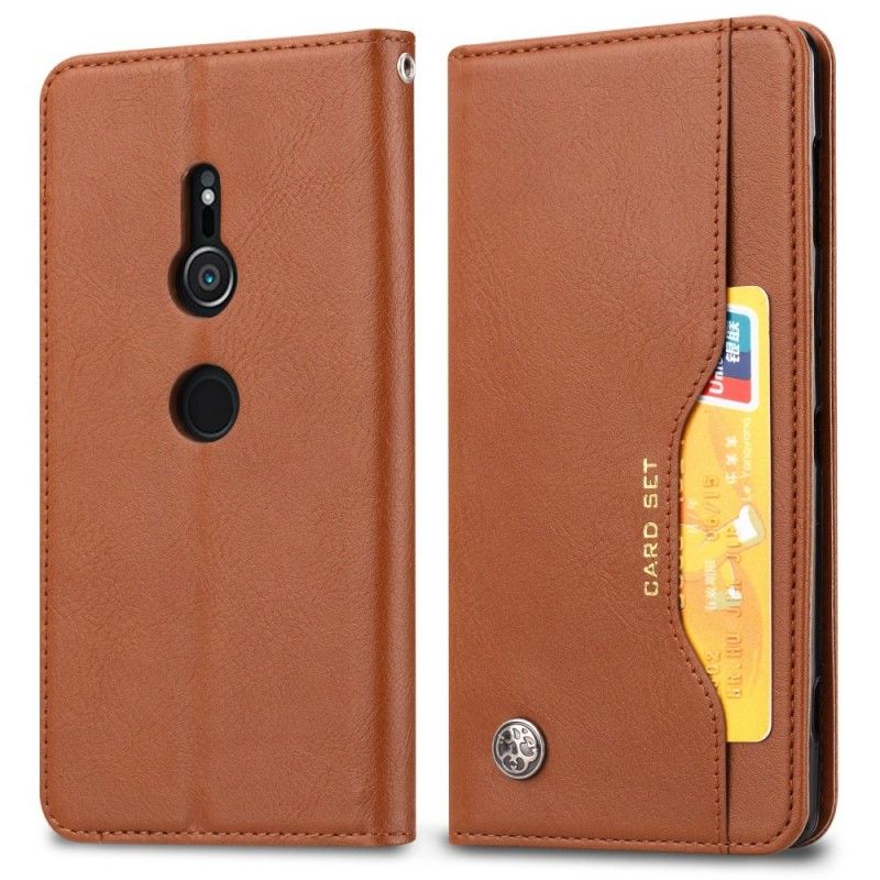 Flip Cover Sony Xperia Xz2 Simili Cuir Porte-cartes