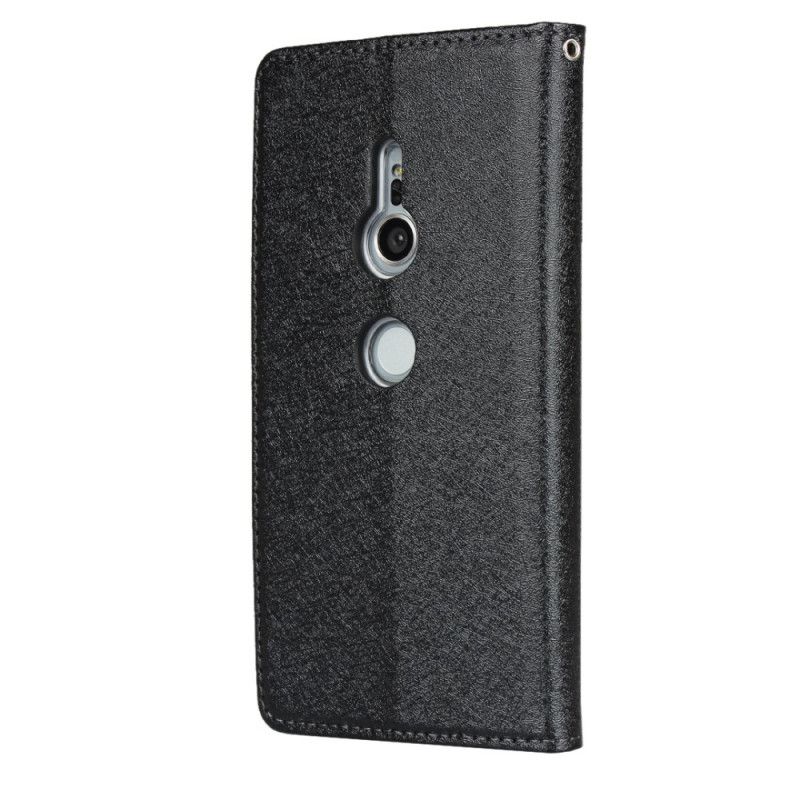 Flip Cover Sony Xperia Xz2 Style Cuir Douceur Avec Lanière