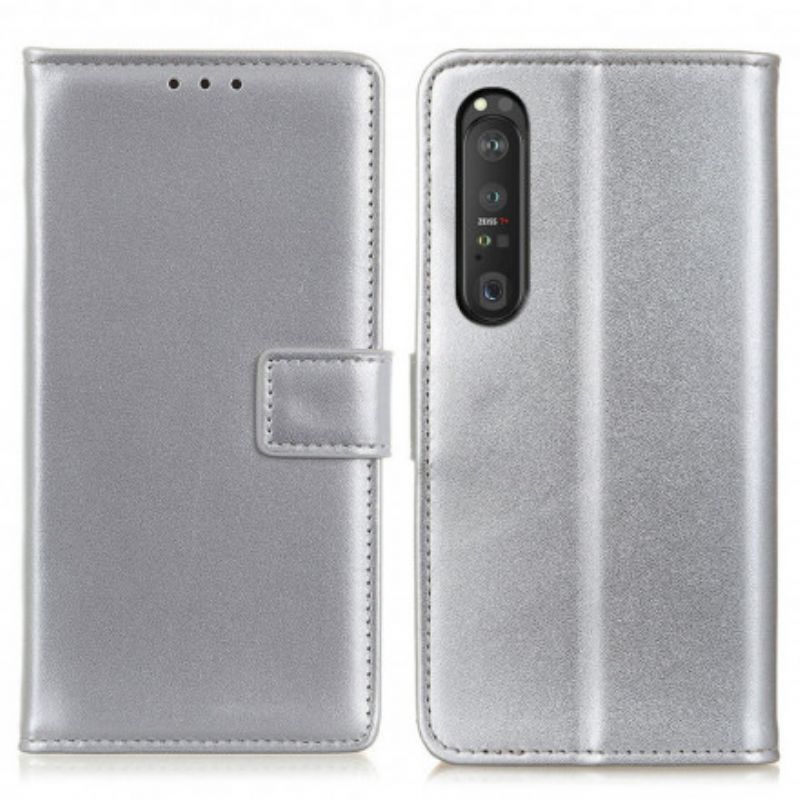 Housse Pour Sony Xperia 1 III Simili Cuir Simple