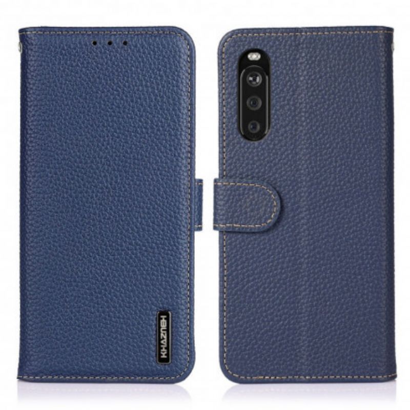 Housse Pour Sony Xperia 10 III Cuir Litchi Khazneh