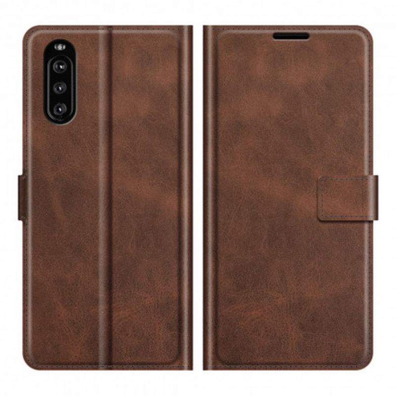 Housse Pour Sony Xperia 10 III Effet Cuir Slim Extrême