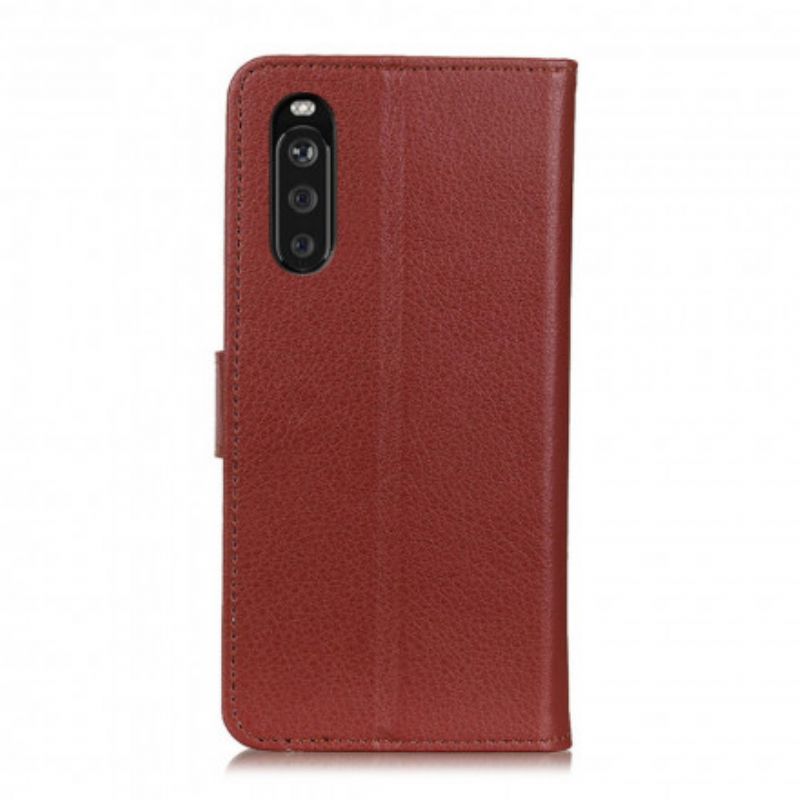 Housse Pour Sony Xperia 10 III Simili Cuir Litchi