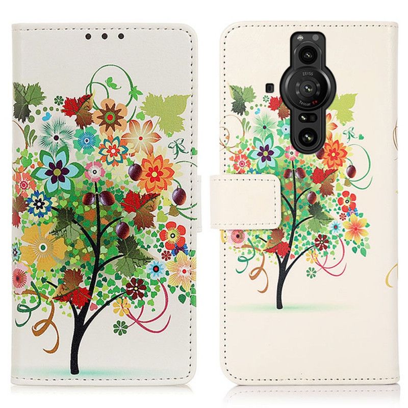 Housse Pour Sony Xperia Pro-I Arbre Fleuri