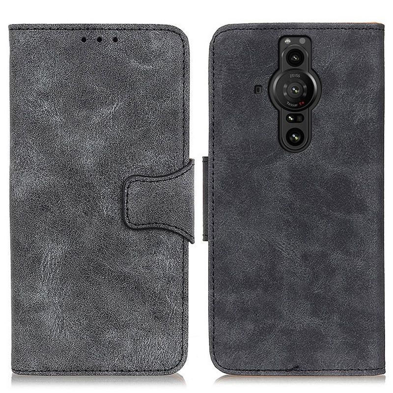 Housse Pour Sony Xperia Pro-I Cuir Fendu Vintage