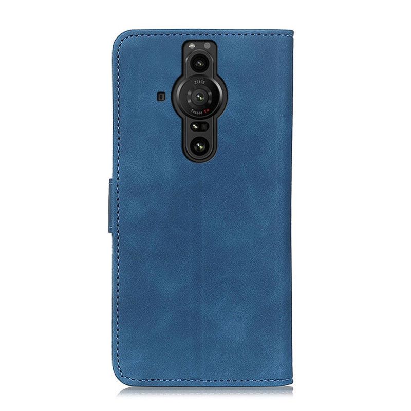 Housse Pour Sony Xperia Pro-I Effet Cuir Vintage Khazneh