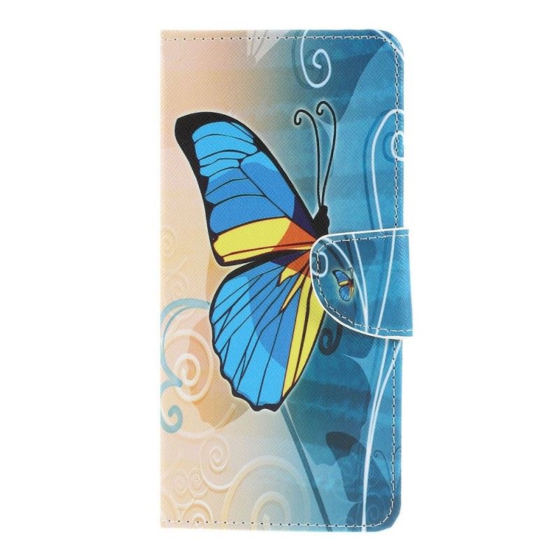 Housse Sony Xperia 1 Butterflies Bleus Et Jaunes