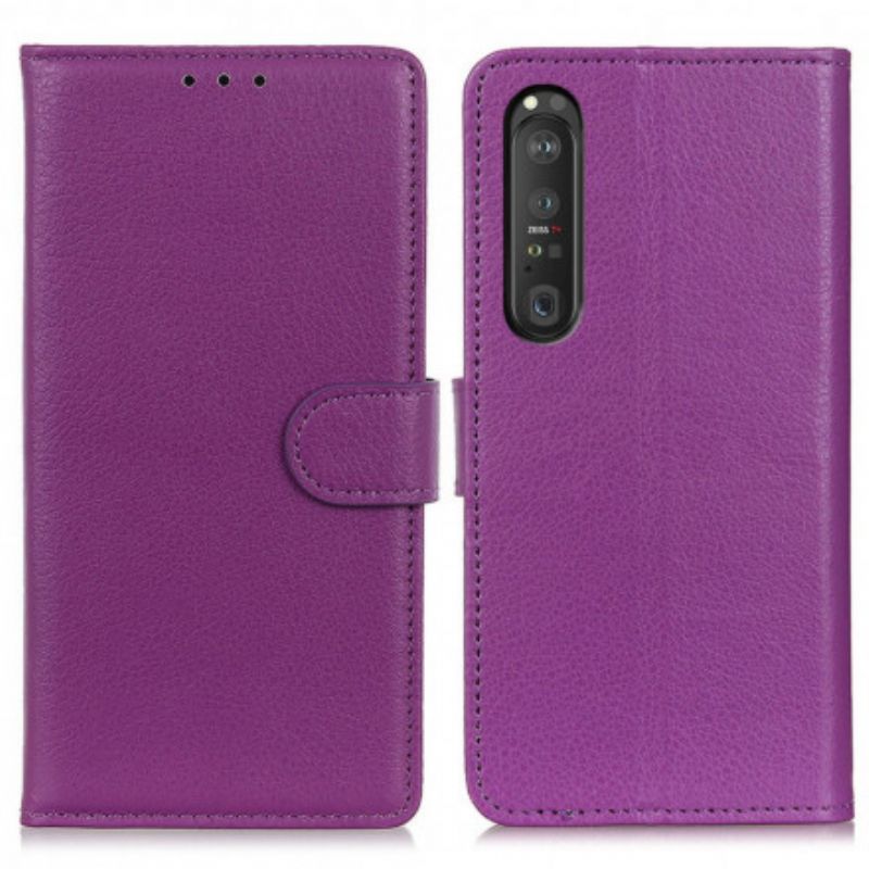 Housse Sony Xperia 1 III Simili Cuir Litchi