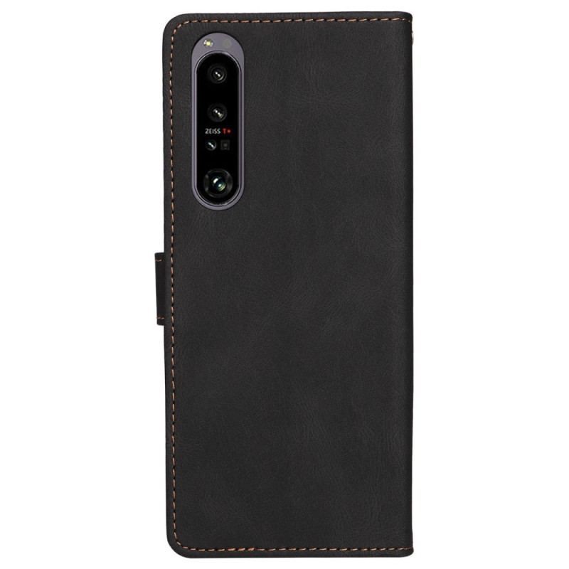 Housse Sony Xperia 1 IV Bicolore avec Lanière