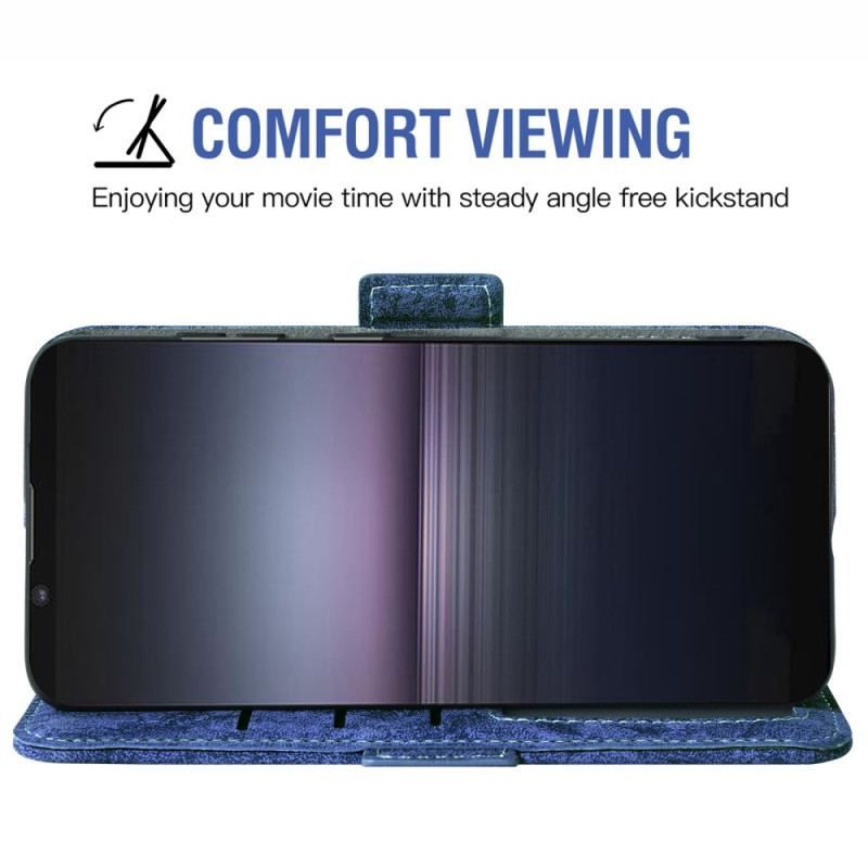 Housse Sony Xperia 1 IV Effet Cuir avec Porte-Cartes Rotatif