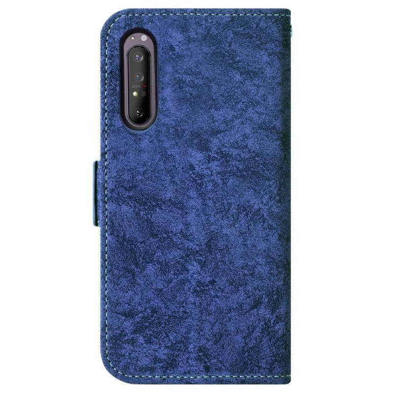 Housse Sony Xperia 1 IV Effet Cuir avec Porte-Cartes Rotatif