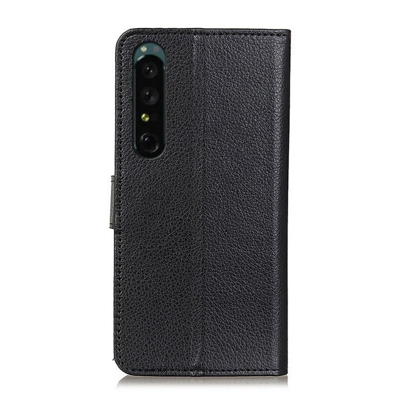 Housse Sony Xperia 1 IV Simili Cuir Litchi Traditionnel