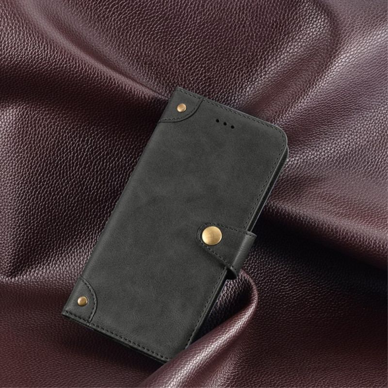 Housse Sony Xperia 1 IV Style Cuir avec Rivets IDEWEI