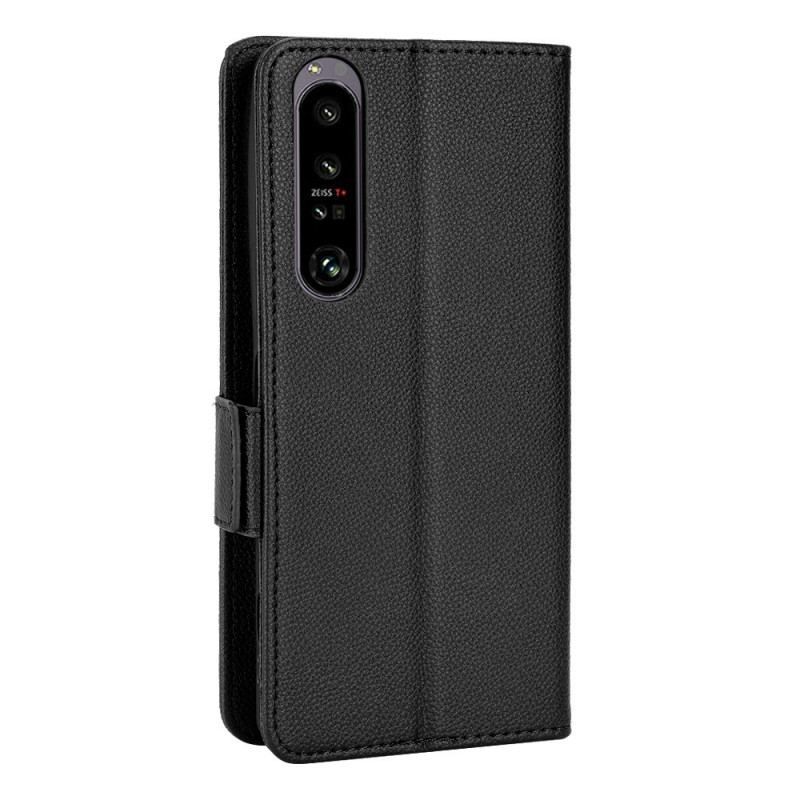 Housse Sony Xperia 1 IV Style Cuir Litchi Traditionnel