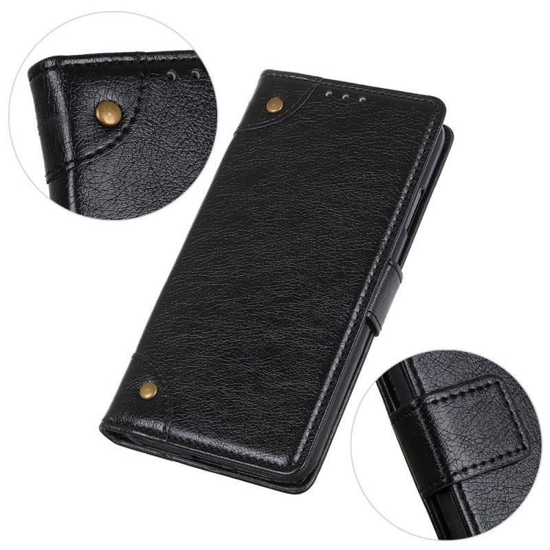 Housse Sony Xperia 1 IV Style Cuir Nappa avec Rivets