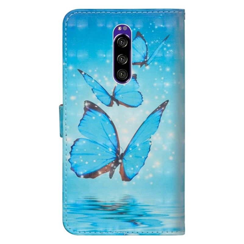 Housse Sony Xperia 1 Papillons Bleus Volants