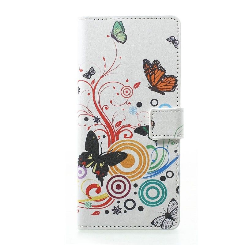 Étui Housse Sony Xperia 1 Papillons Et Fleurs