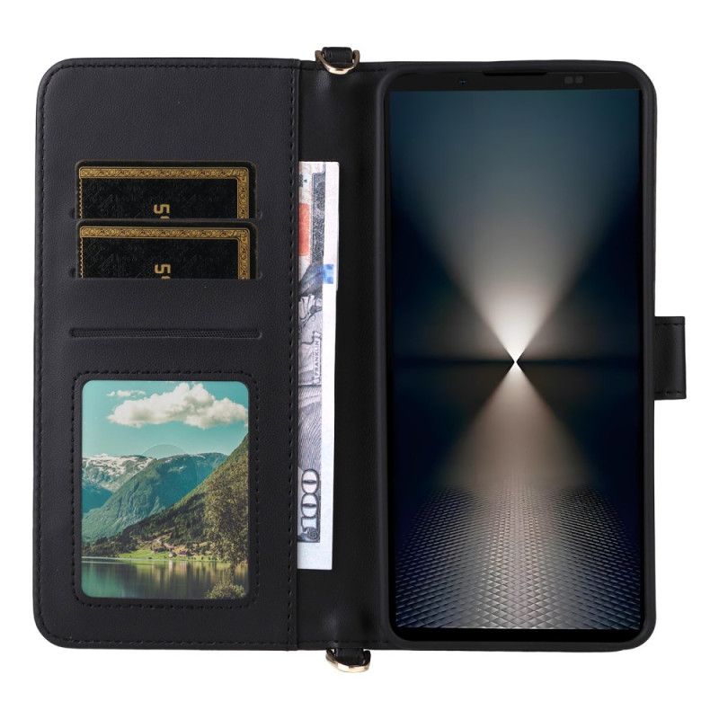 Housse Sony Xperia 1 VII Matelassée avec Lanière et Bandoulière