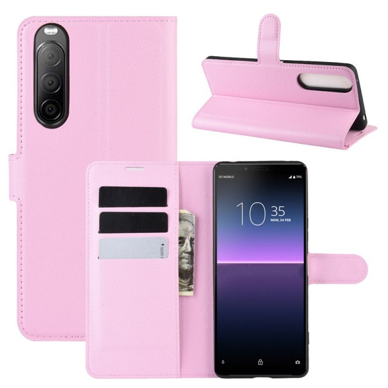 Housse Sony Xperia 10 Ii Simil Cuir Litchi