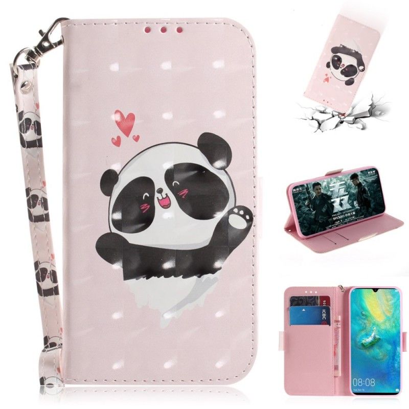 Housse Sony Xperia 10 Panda Love À Lanière