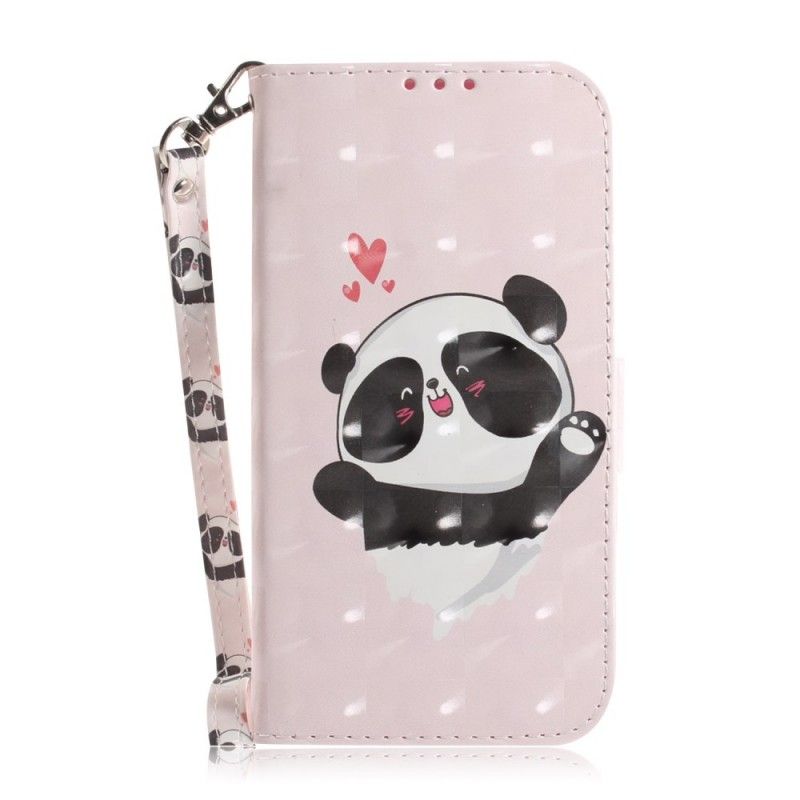 Housse Sony Xperia 10 Plus Panda Love À Lanière