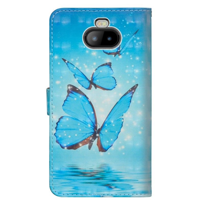 Housse Sony Xperia 10 Plus Papillons Bleus Volants