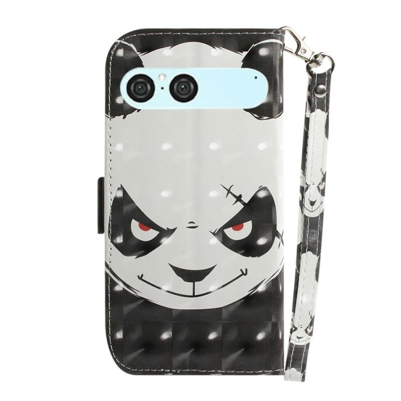 Housse Sony Xperia 10 VII Angry Panda à Lanière