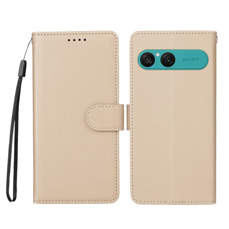 Housse Sony Xperia 10 VII Effet Cuir et Blocage RFID