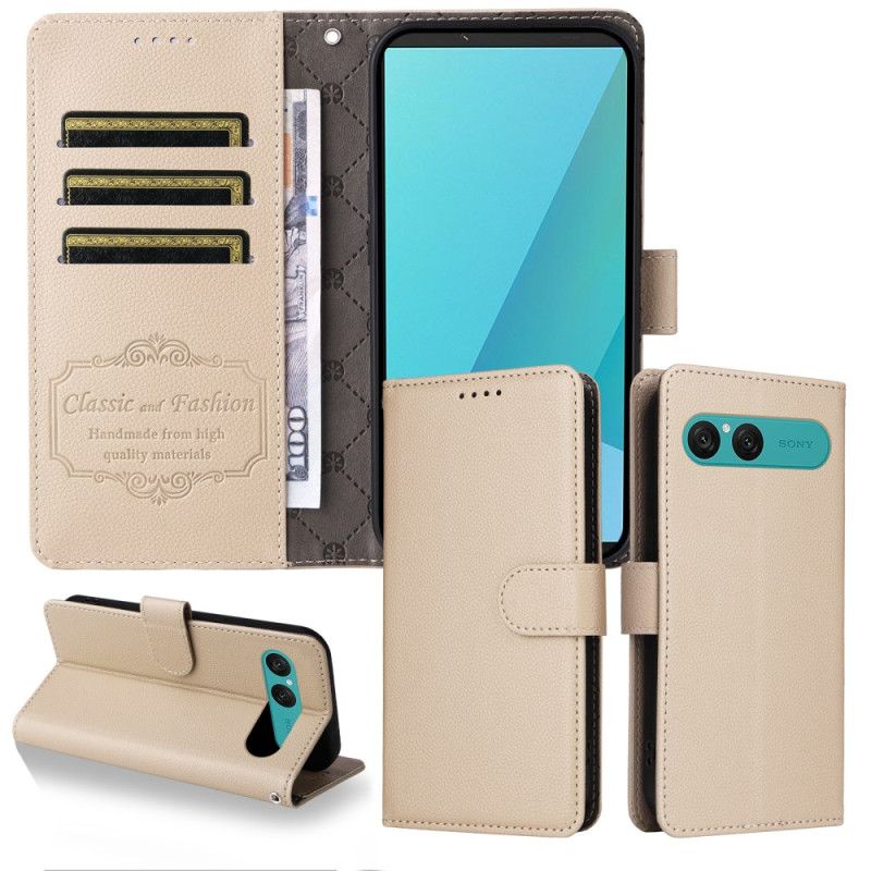 Housse Sony Xperia 10 VII Effet Cuir et Blocage RFID