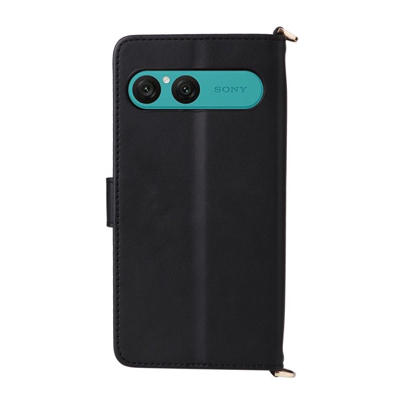 Housse Sony Xperia 10 VII Matelassée avec Lanière et Dragonne