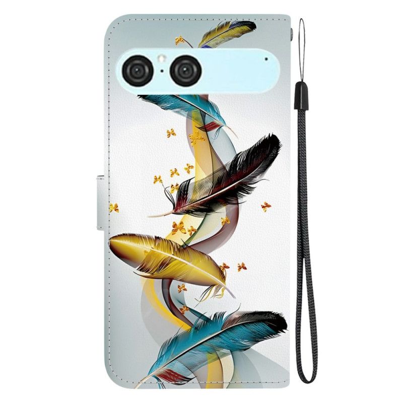 Housse Sony Xperia 10 VII Plumes Dorées