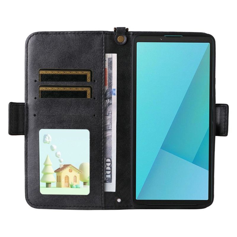 Housse Sony Xperia 10 VII Portefeuille avec Bandoulière