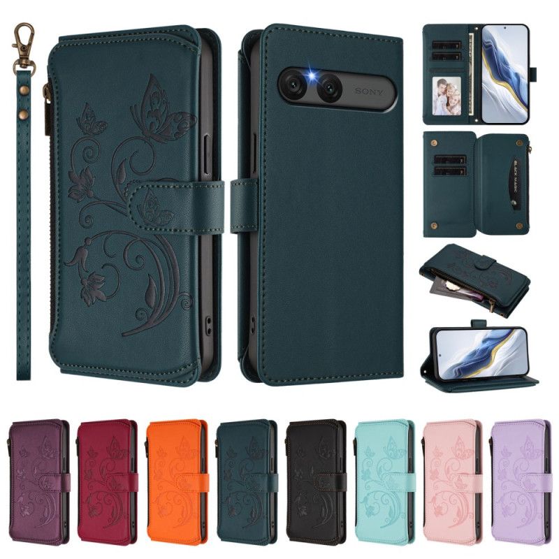 Housse Sony Xperia 10 VII Portefeuille RFID Floral